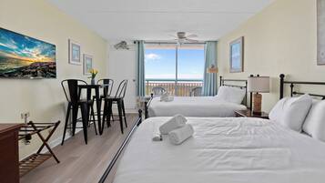 Deluxe Studio, 2 Double Beds, Ocean View, Oceanfront | Individually decorated, individually furnished, laptop workspace