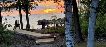 Enjoy nightly sunsets at this Beautiful Door County Waterfront Home