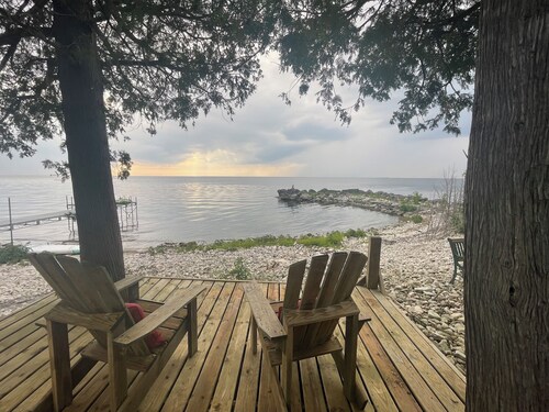 Enjoy nightly sunsets at this Beautiful Door County Waterfront Home
