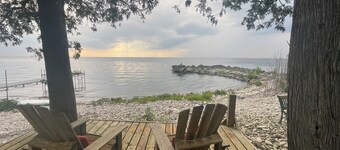 Enjoy nightly sunsets at this Beautiful Door County Waterfront Home