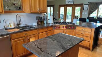 Microwave, oven, stovetop, dishwasher
