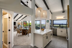 Luxury Condo | Living area | 90-inch Smart TV with digital channels, Hulu, streaming services - Upscale and Elegant Vistas (Kihei)