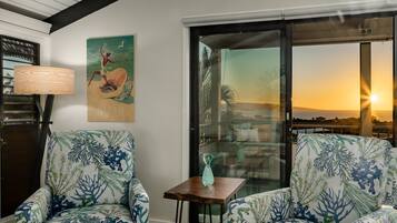 Luxury Condo | Living area | 90-inch Smart TV with digital channels, Hulu, streaming services