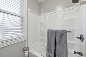 Hair dryer, towels