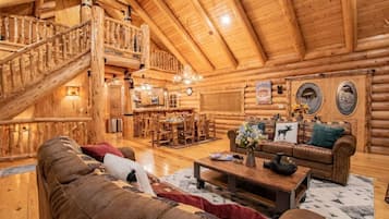 TV, fireplace, video games, stereo