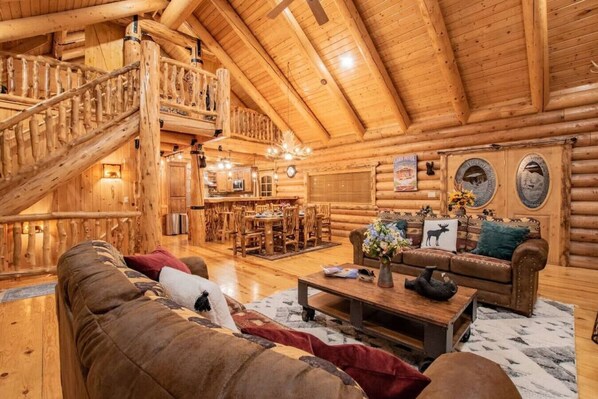 TV, fireplace, video games, stereo