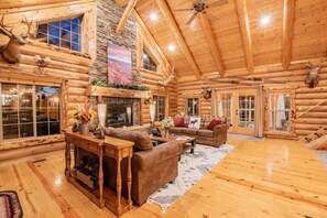 TV, fireplace, video games, stereo