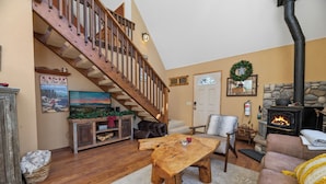 Basic Cabin | Living area | 42-inch Smart TV with digital channels, TV, streaming services - The Outdoors Inn (Big Bear Lake)
