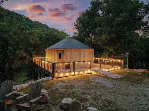 Lux Yurt Boulder H/T Creek Frontage Buffalo River