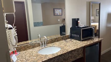 1 bedroom, desk, laptop workspace, iron/ironing board
