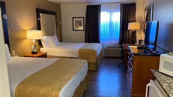1 bedroom, desk, laptop workspace, iron/ironing board
