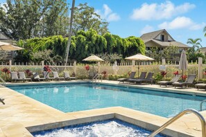 Outdoor pool - Modern & Clean Princeville studio with AC, private lanai, and fast Wi-Fi! (Princeville)