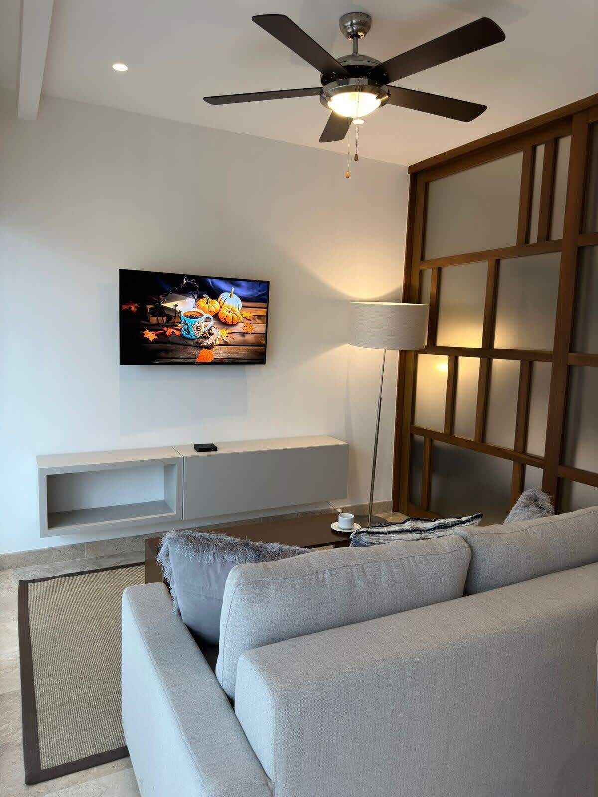 TV, escritórios