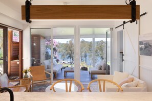 Living area - The Moorings Lakehouse (Coomba Bay)