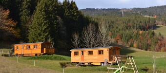 Roulottes a la ferme sur le plateau du Vercors