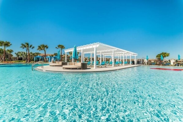 Outdoor pool, a heated pool