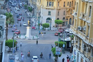 Vue sur la ville depuis l’hébergement
