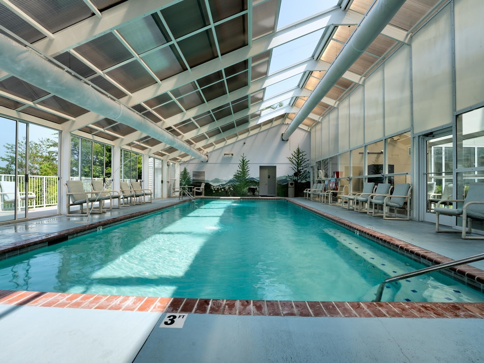 Indoor pool, a heated pool