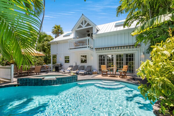 A heated pool - JEWEL BOX COTTAGES ~ Lush Compound with 2 Renovated Homes w/ Private Pools! (Key West)