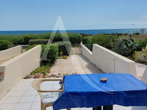 Rez de jardin vue mer avec parking