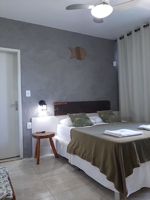 Blackout curtains, iron/ironing board, free WiFi, bed sheets