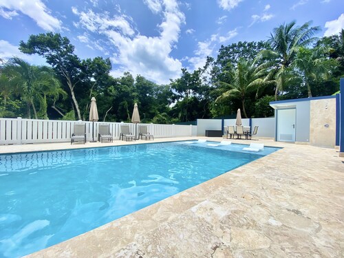 Private & spacious riverside home with HUGE pool, 10 mins to Rincon beaches!
