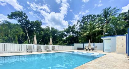 Private & spacious riverside home with HUGE pool, 10 mins to Rincon beaches!