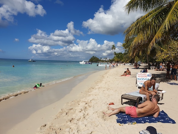Beach nearby, white sand