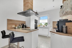 High chair, dining tables