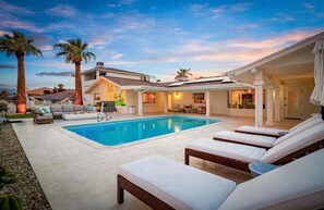 Outdoor pool, a heated pool