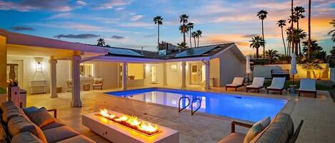 Outdoor pool, a heated pool