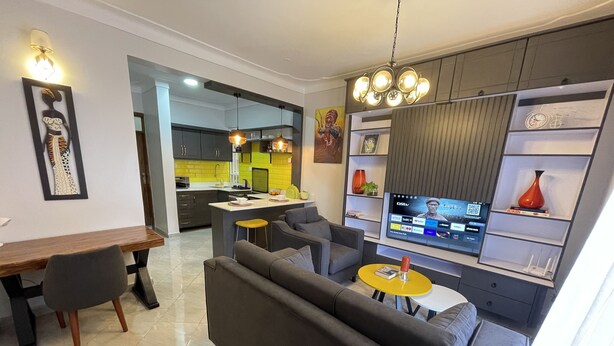 Luxury Apartment, 1 Bedroom, Hill View | Living area - Muyenga (Kampala)