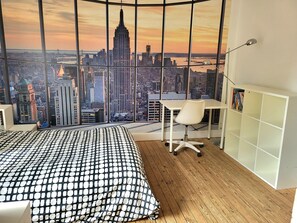 4 habitaciones, escritorio, tabla de planchar con plancha y wifi gratis 