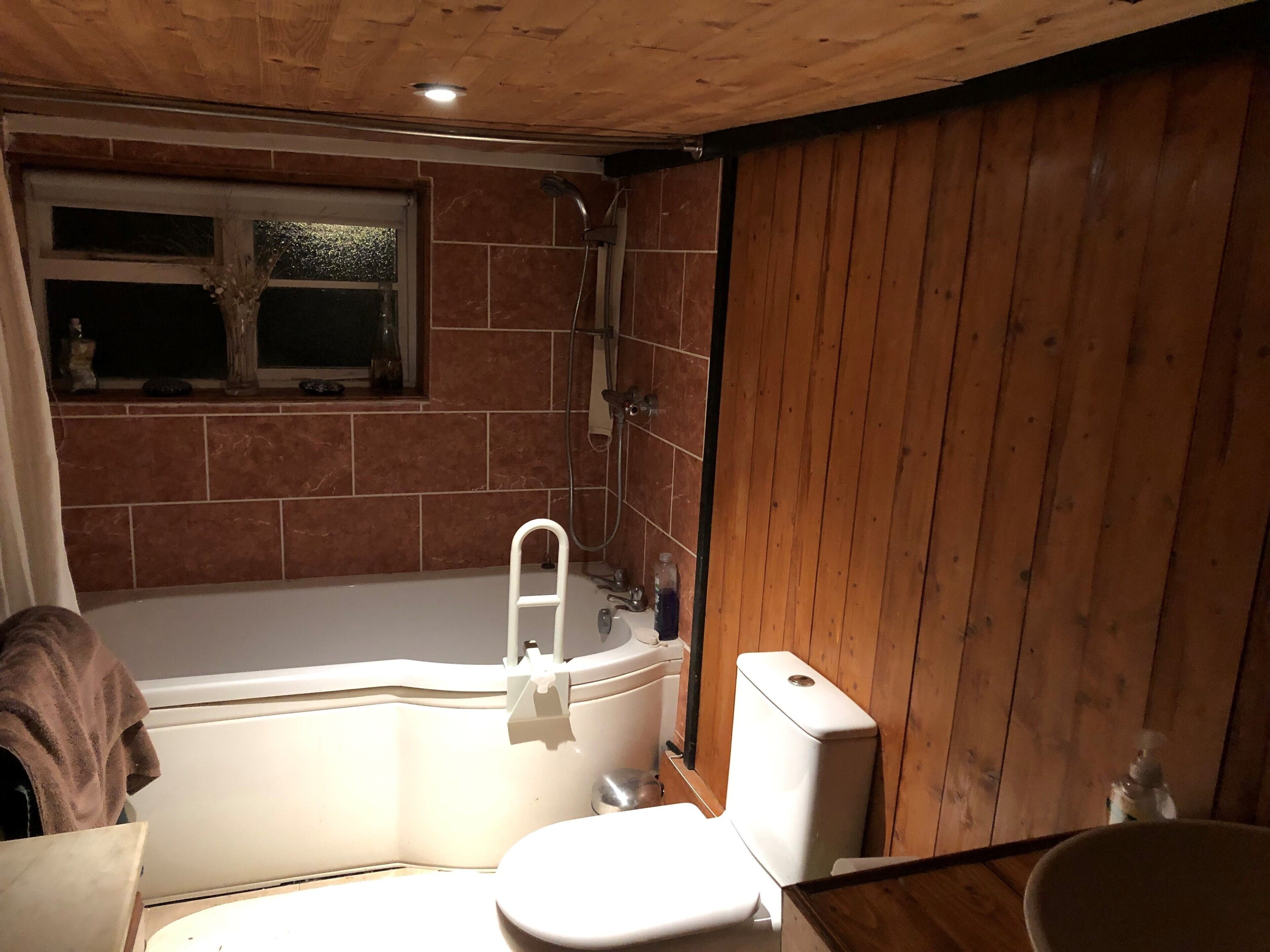Hair dryer, bathrobes, towels, soap