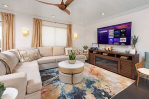 Smart-TV, Kamin, Videospiele, DVD-Player