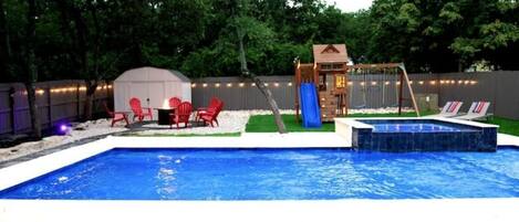 Outdoor pool, a heated pool