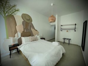 Free WiFi, bed sheets - Oceanfront Apartment with Balcony on Corcega Beach (Aguada)