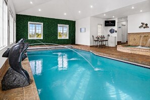 Indoor pool, a heated pool