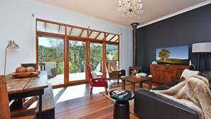 Smart TV, fireplace