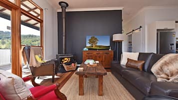 Smart TV, fireplace