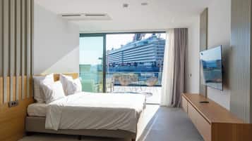 Family Suite, Sea View | 1 bilik tidur, peti besi dalam bilik, kalis bunyi
