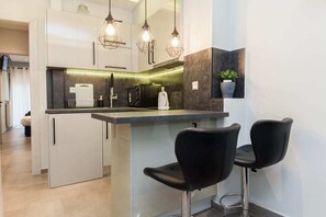 Apartment | Private kitchen | Full-sized fridge, oven, dishwasher, toaster - Cute 1bd apt in Agios Nikolaos GTD8059 (Athens)