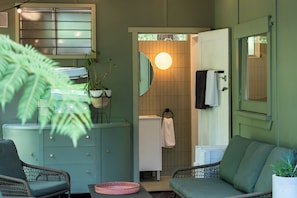 Interior - Olive-Nature haven, outdoor bath, artistic cottage, 5 mins to Hyams Beach (Old Erowal Bay)