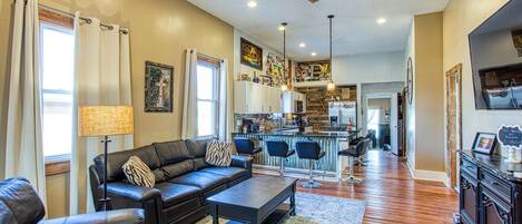 Big House | Living area | 85-inch Smart TV with digital channels, TV, streaming services