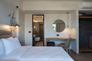 Premium bedding, pillow-top beds, in-room safe, desk - Prasonisi Light House Boutique Hotel (Rhodes)