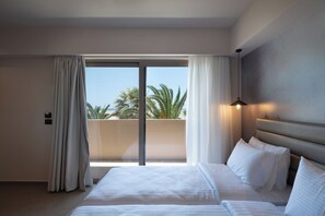 Premium bedding, pillow-top beds, in-room safe, desk - Prasonisi Light House Boutique Hotel (Rhodes)