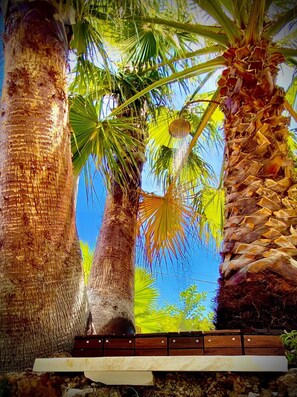 Ferienhaus, 2 Schlafzimmer, Sauna, Poolblick | Garten