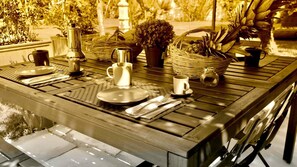 Ferienhaus, 2 Schlafzimmer, Sauna, Poolblick | Außenbereich