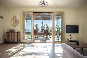 Villa, 2 Bedrooms, Balcony, Garden View | Living room - The Cerulean Villa - The Concord Of Blue And Green! (Kefalonia)