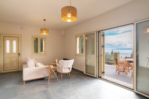 Villa, 5 Bedrooms, Balcony, Garden View | Living room - The Cerulean Villa - The Concord Of Blue And Green! (Kefalonia)